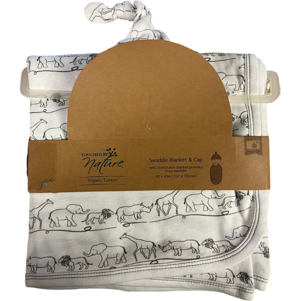 Touched by nature Swaddle and cap set